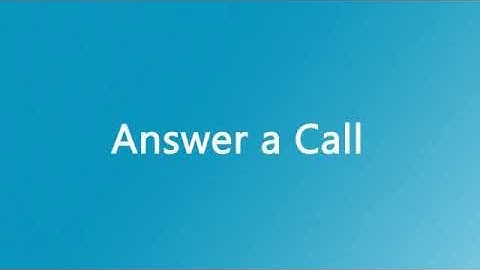 Microsoft Lync - Answer A Call