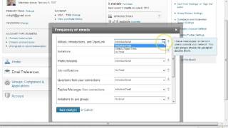 How to manage the frequency of email communications from LinkedIn