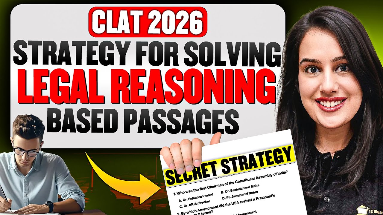 Strategy for Solving Legal Reasoning Based Passages I CLAT 2026 I Kriti ...