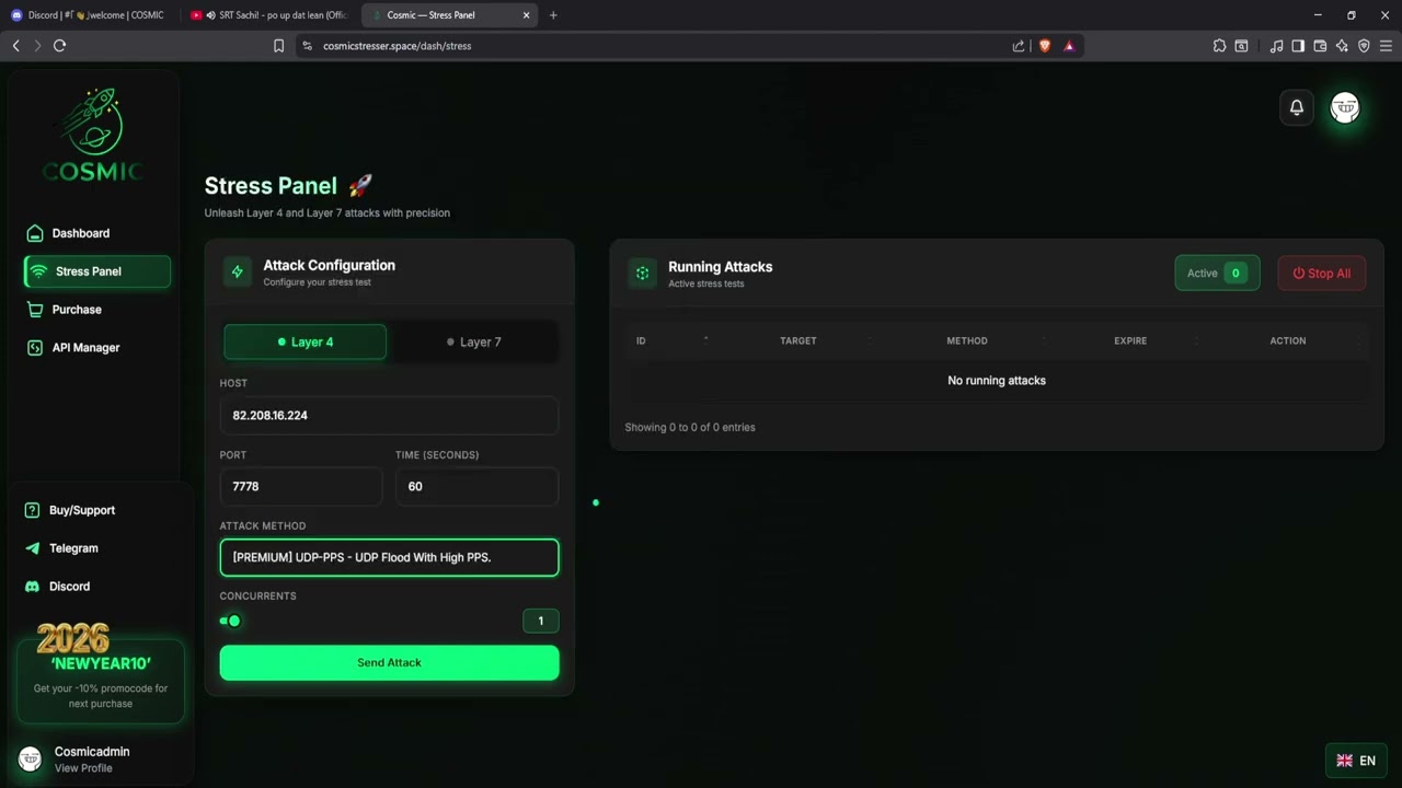 COSMIC VS SAMP SERVER | DDOS BEST C2/BOTNET/API 2025 | FREE STRESSER & IP BOOTER | FREE DDOS TOOLS