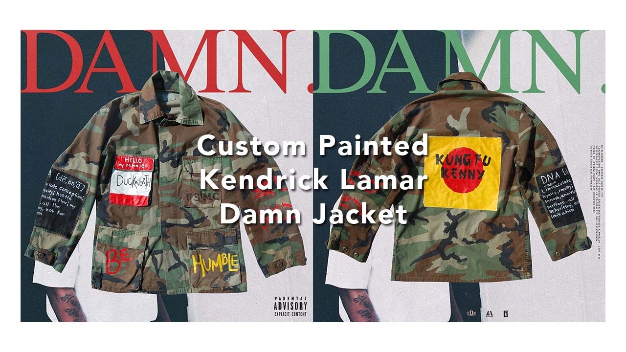 Custom Painted Army Jacket: Kendrick Lamar x DAMN