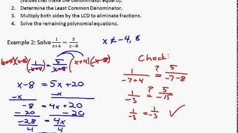 Lesson 9.6 - Rational Equations