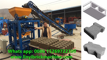 QT4-24 semi automatic manual concrete hollow block moulding machine, paving brick making machinery