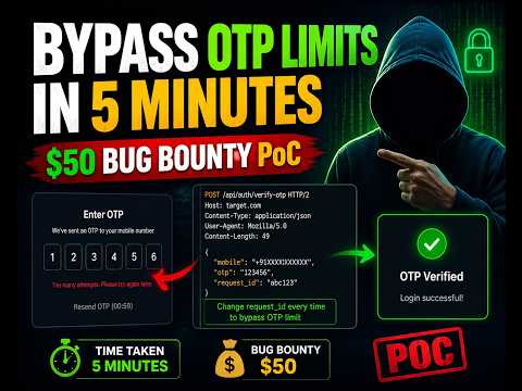Bypass OTP Limits in 5 Minutes | $50 Bug Bounty PoC
