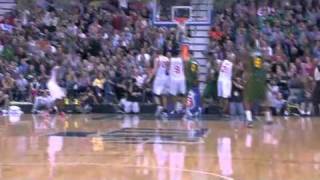 Enes Kanter slams the two-handed dunk vs 76ers (12/30/11)