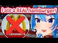 Suisei Was NOT Ready For America's REAL Hamburgers! 🦅🍔【ENG Sub Hololive】