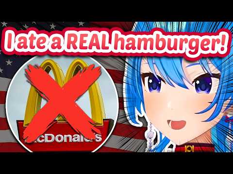Suisei Was NOT Ready For America's REAL Hamburgers! 🦅🍔【ENG Sub Hololive】