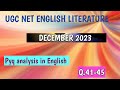 Q.41-45 Ugc net English literature December 2023 pyq with answer key| #pyqanalysis #ugcnet #english 