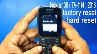 Nokia 106 (2018) factory reset and Nokia all Button mobile hard reset
