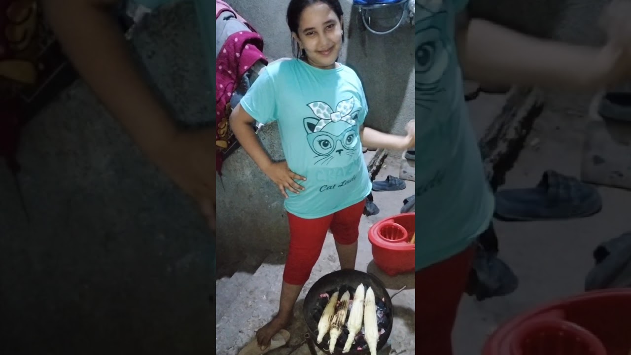 #رودي مشاكل وهي بتشوي الذرة .......... ياريت دعمكم لو تكرمتم 