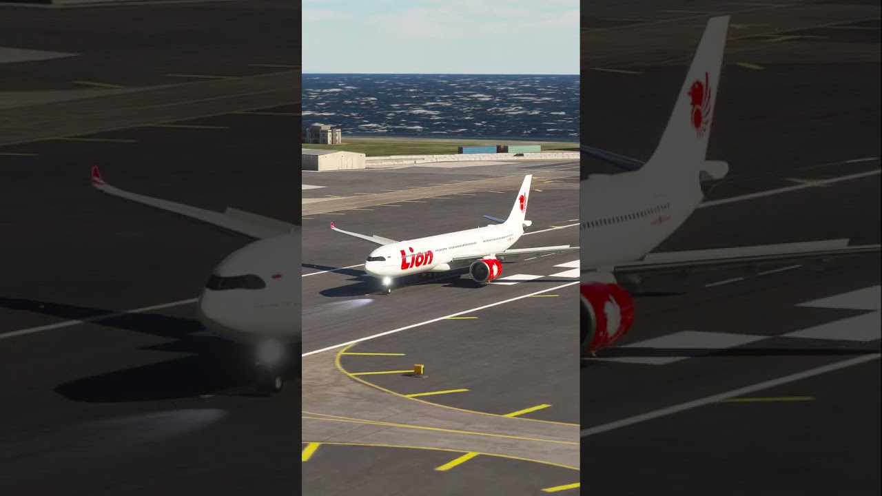 beautiful view of airplanes when landing eps.614