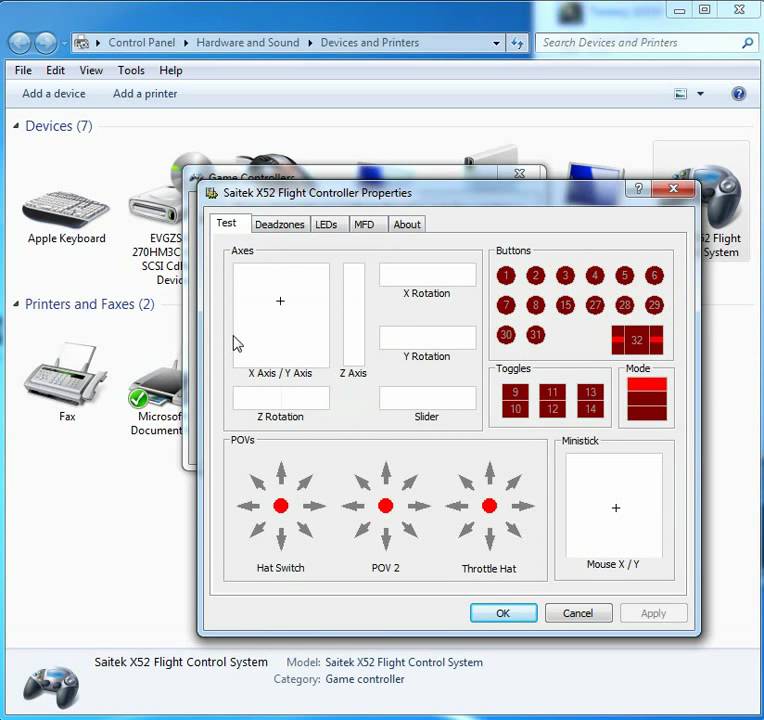 saitek x52 software for windows 7