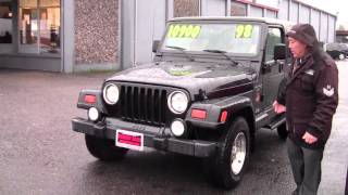 1998 Jeep Wrangler Sahara with Hardtop (Stock No. 94639) at Sunset Cars of Auburn Hard Top 1998 Jeep Wrangler