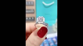 Passed Diamond Test 1ct 2ct Moissanite Diamond Ring Super Wh