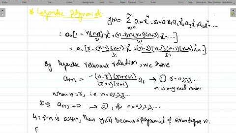 Legendre polynomials