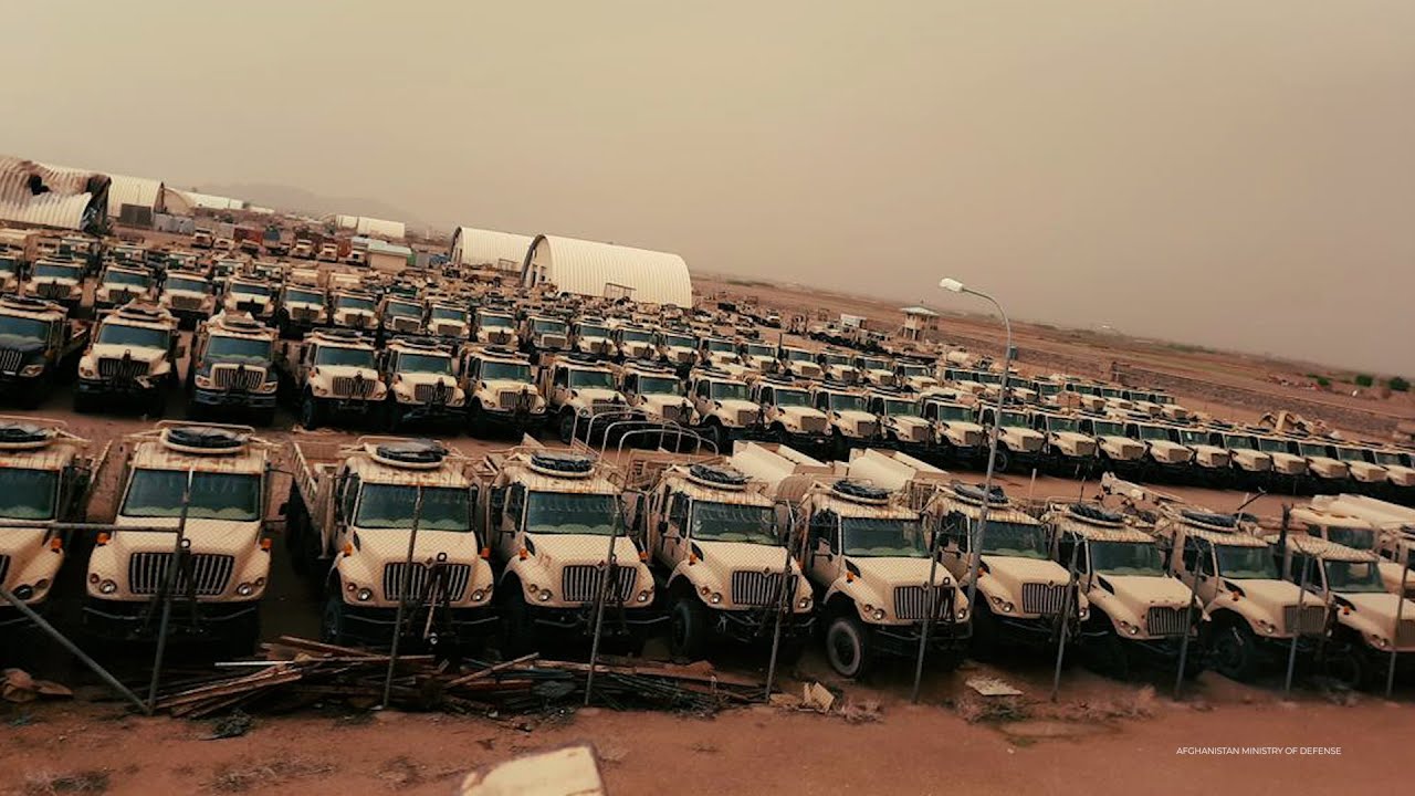 Taliban showcases abandoned US military equipment - YouTube