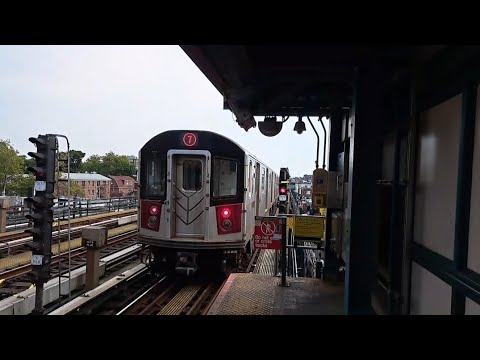 R142A/R188 7 Train leaving 74 Street - YouTube