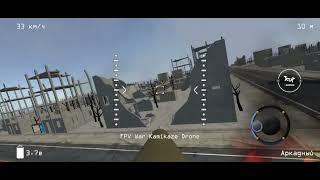 FPV War kamikaze drone simulation-Ruined City level 6 + Russian rap 