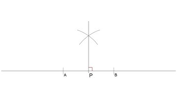 Erecting a perpendicular from a point on a line