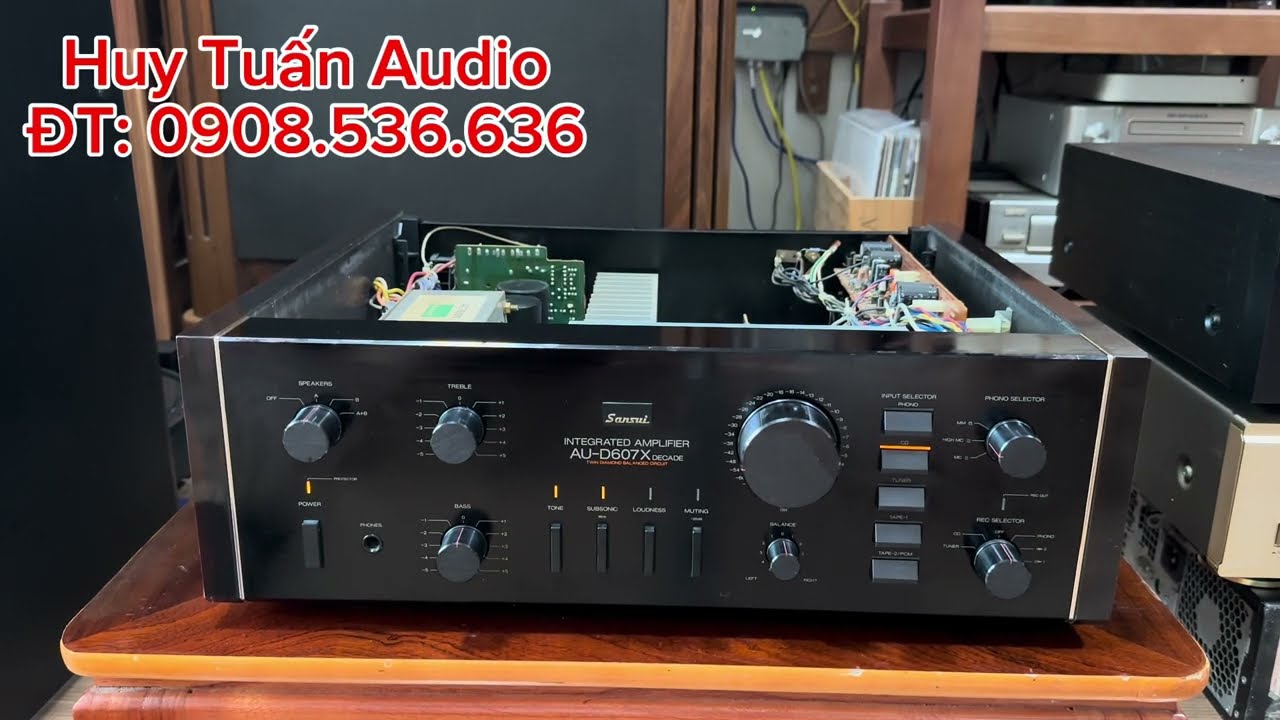 🔥 SALE SỐC – Amply Sansui AU-D607X Decade SIÊU ĐẸP, HIẾM giá 6,7tr. LH 0908.536.636