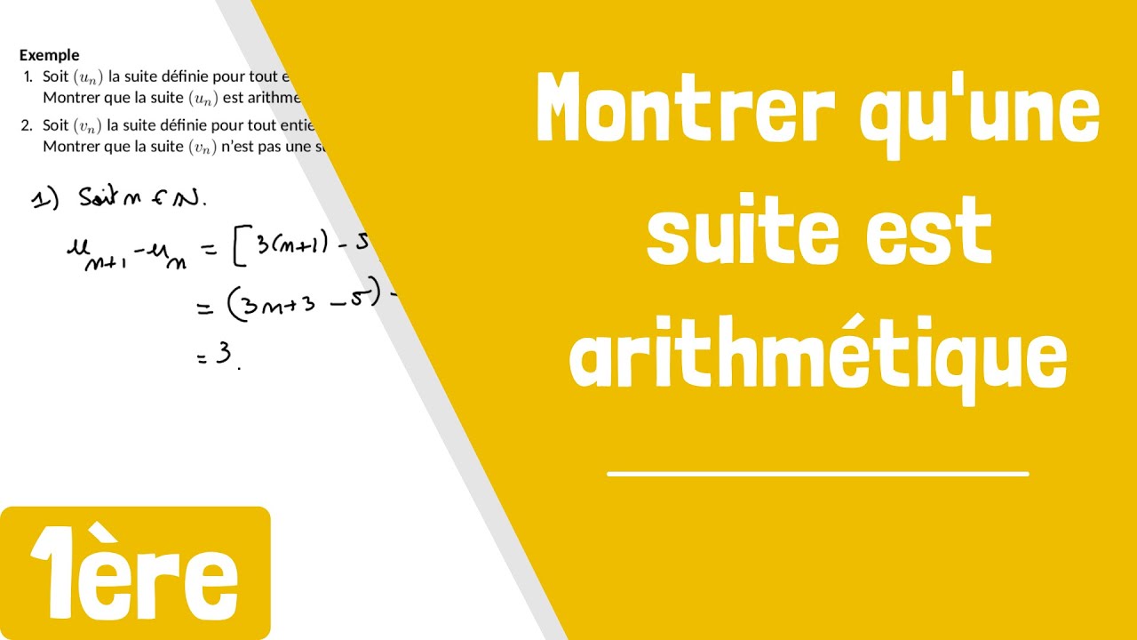 Comment montrer qu'une suite est arithmétique (ou non) ? YouTube — free download