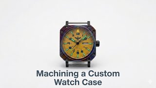 Custom Watch Case Mod - Manual &amp; CNC Milling  Lathe Machining CAD Design Anodizing Seiko NH36  #diy 