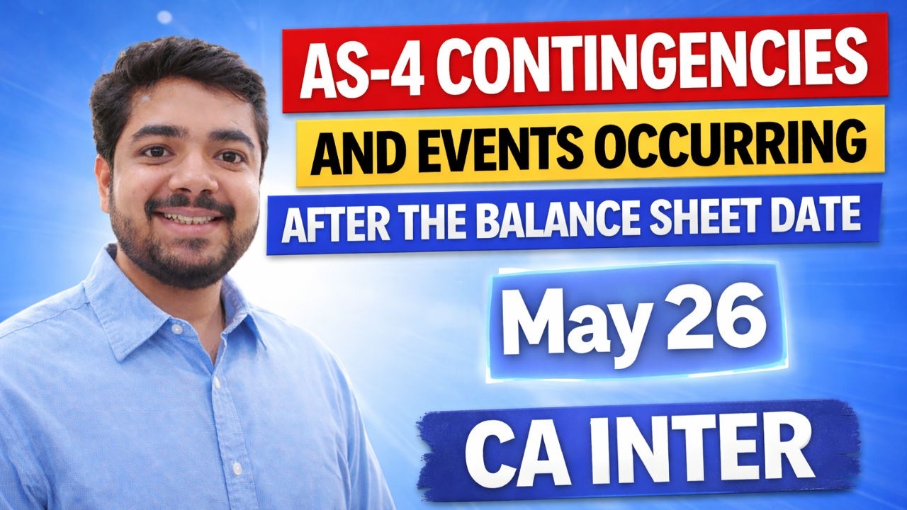AS-4 Contingencies & Events After Balance Sheet Date | CA Inter May 26 | Complete Revision