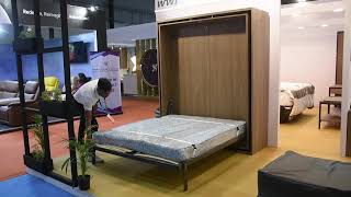 Murphy Bed I Wall Bed Cum Showcase Cum Office Desk/ Dining Table