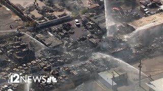 Fire crews gain control of massive fire burning in west Phoenix