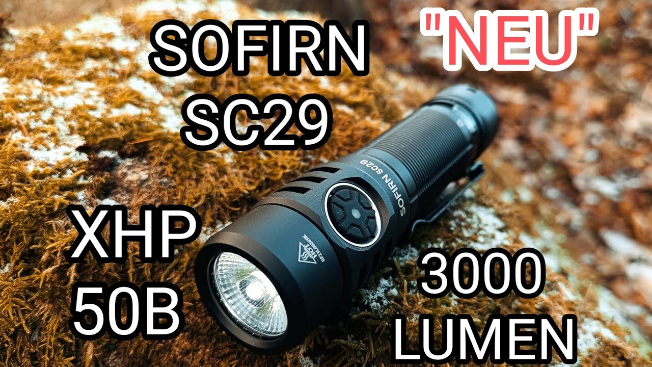 Sofirn SC29 Taschenlampe USB C Aufladbare Led Taschenlampe 3000 Lumen Superhelle EDC Handleuchte Taschenlampe für Outdoor Sport Wandern Camping