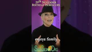 20th November Birthday Horoscope ♏️ Born On November 20 - Happy Birthday | SunSigns.Org | #shorts