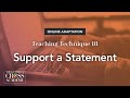 Online teaching adaptation support a statement