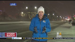 Road Conditions Deteriorate During Snowy Morning In Worcester