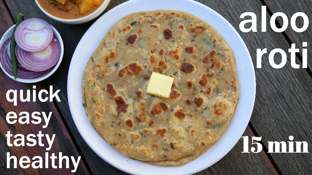 aloo roti recipe | आलू की रोटी | easy breakfast recipe | how to make alu roti or aloo ka paratha | Hebbar | Hebbars Kitchen