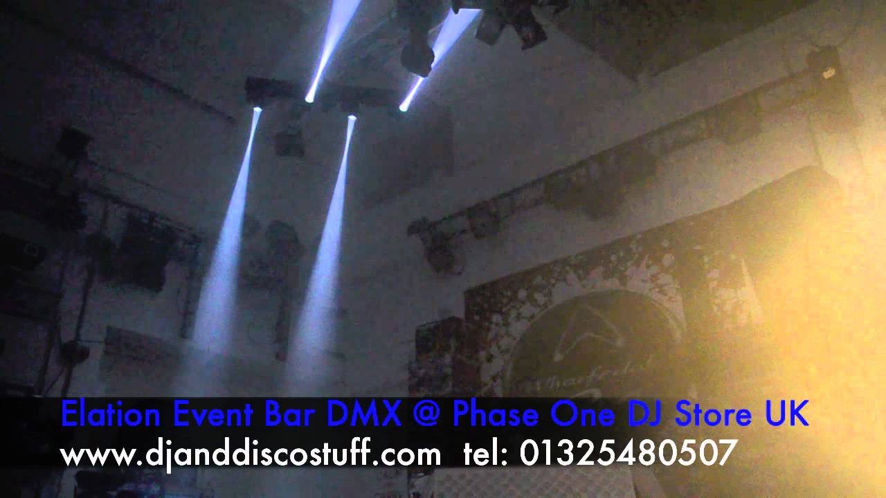 american dj elation event bar dmx @ phase one dj store - YouTube