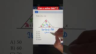 Finding the Missing Angle Geometry Problem | Math Problem with JusticeTheTutor #shorts #math #maths