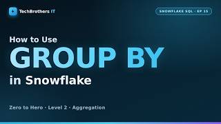 GROUP BY in Snowflake | Eight Rows In, Four Rows Out — | Snowflake SQL #15