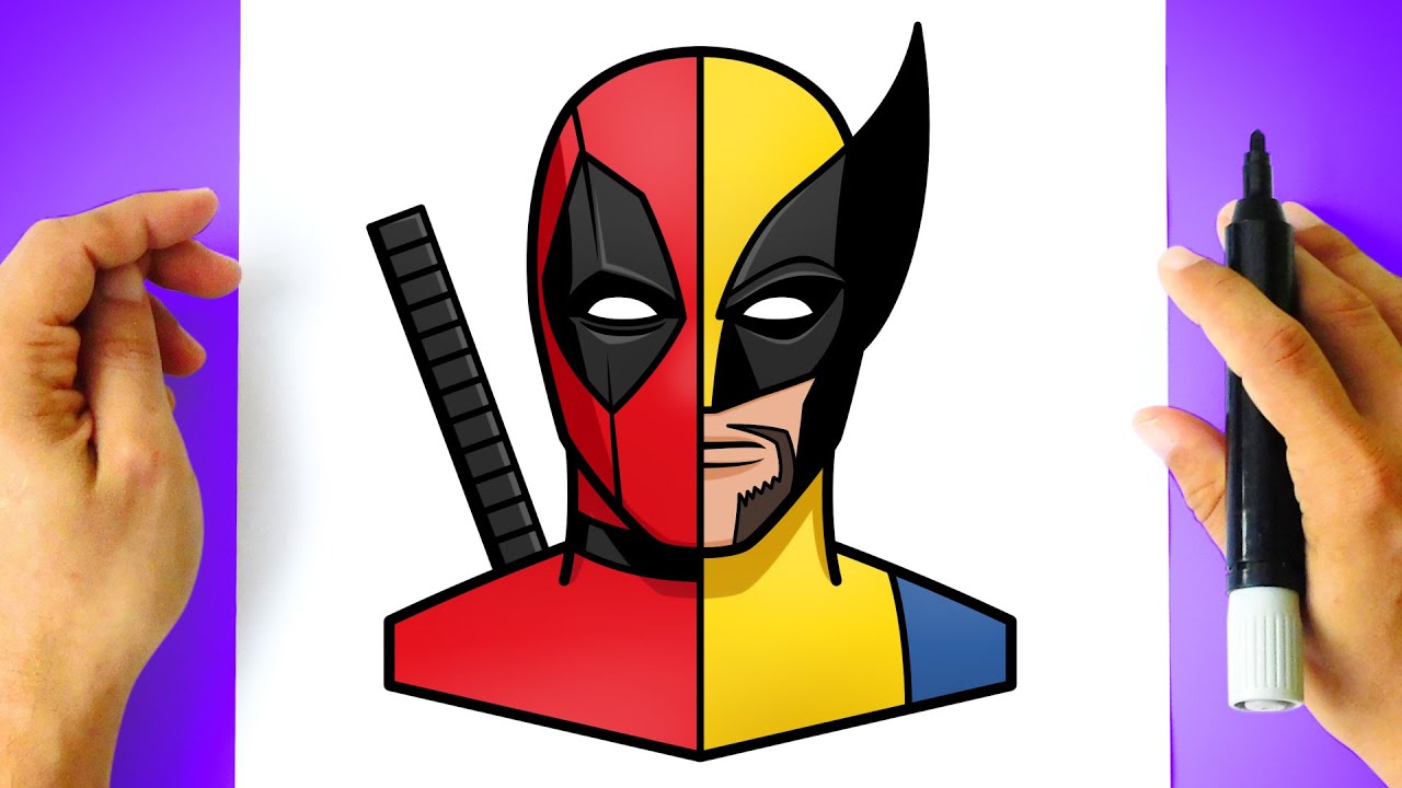 How to DRAW DEADPOOL vs WOLVERINE step by step - YouTube