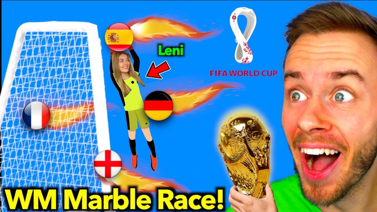 Marble Race FUßBALL WM BATTLE vs meine Freundin Leni! 🤣⚽️ (Verlierer = Bestrafung!!)
