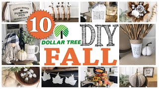 🍂 TOP 10 DOLLAR TREE FALL DIYs!  | DIY HOME DECOR | Modern Farmhouse
