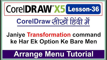 How to use Transformation command from Arrange menu in CorelDraw