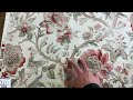 Vintage Duck Document | Home Decor Fabric | Floral Branches in Natural / Red / Green | 54" Wide |...