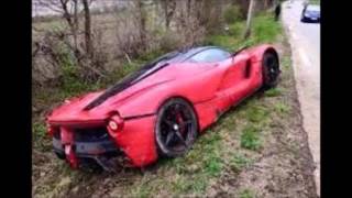 ferrari laferrari crash burnout