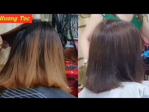 Kỹ thuật Nhuộm tóc hai khúc màu đều đẹp - tại Hương tóc | mau nhom toc