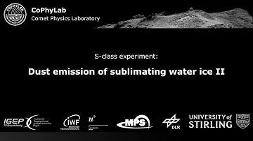 CoPhyLab S-class experiment: Dust emission of sublimating water ice II