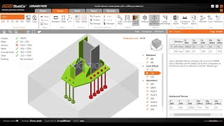 IDEA StatiCa - tutorial-18: Base plate for multiple columns (Type-3)