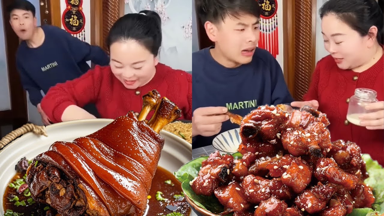 My husband peeked at me hiding the chicken drumstick, and I ate it first