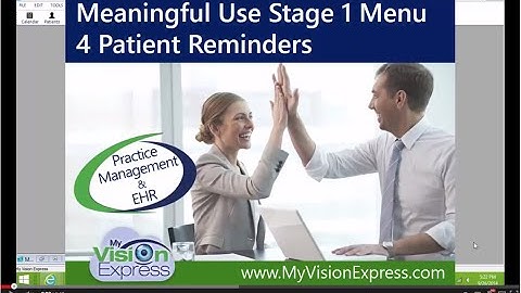My Vision Express®: Complying with Meaningful Use Stage 1, Menu 4