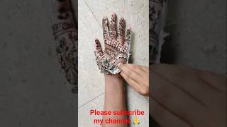 Favicol mehndi hack design 😍😍||simple mehndi design for women #mehndi #mehndidesign #shorts #henna