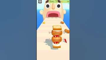 Sandwich Runner | walkthrough gameplay - Level 2  (Android / ios) #shorts